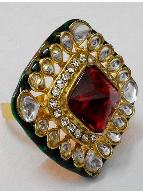 Kundan Finger Ring